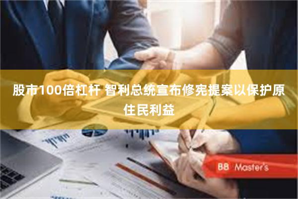 股市100倍杠杆 智利总统宣布修宪提案以保护原住民利益